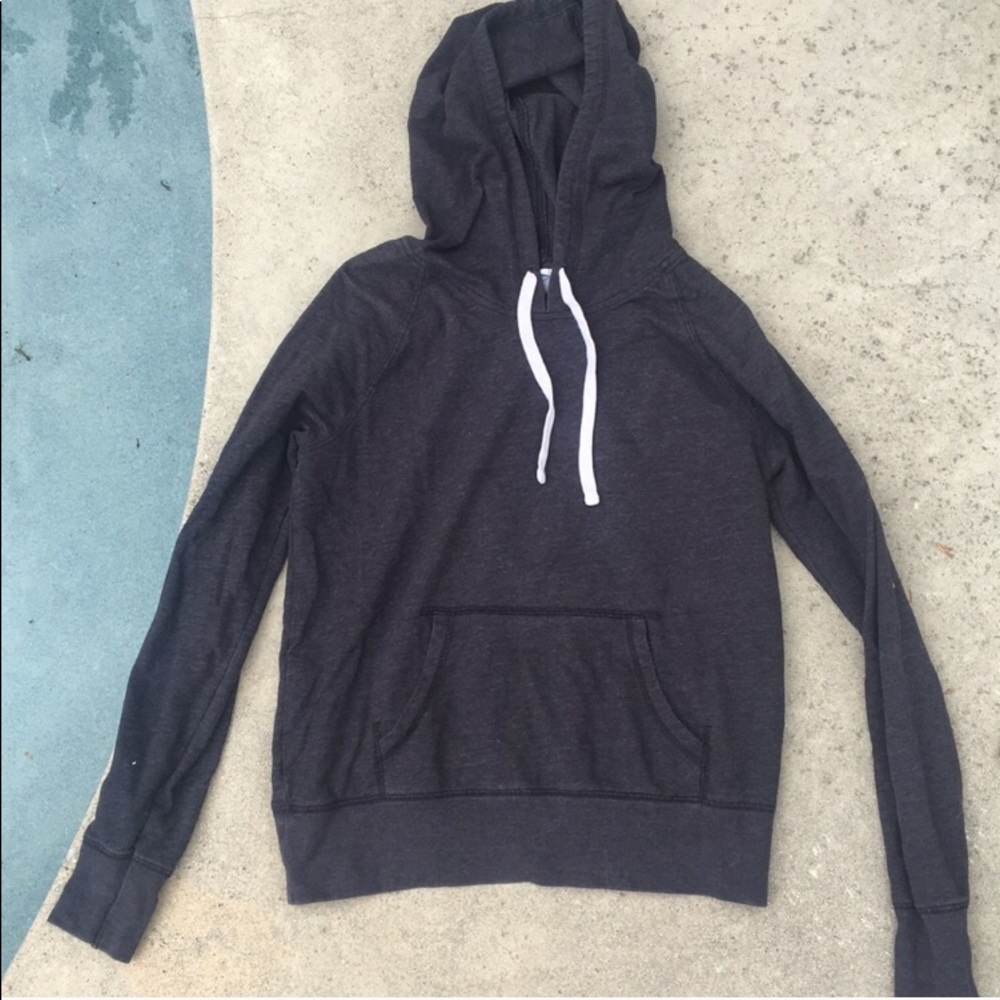 a gray old navy sweatshirt